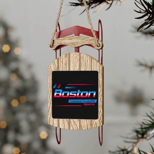 Stay Strong Boston Massachusetts City Sports Sled Ornaments