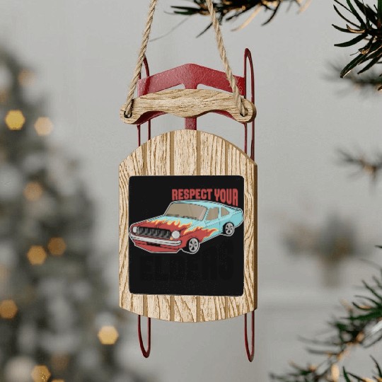 Funny Car Guy 1 Sled Ornaments