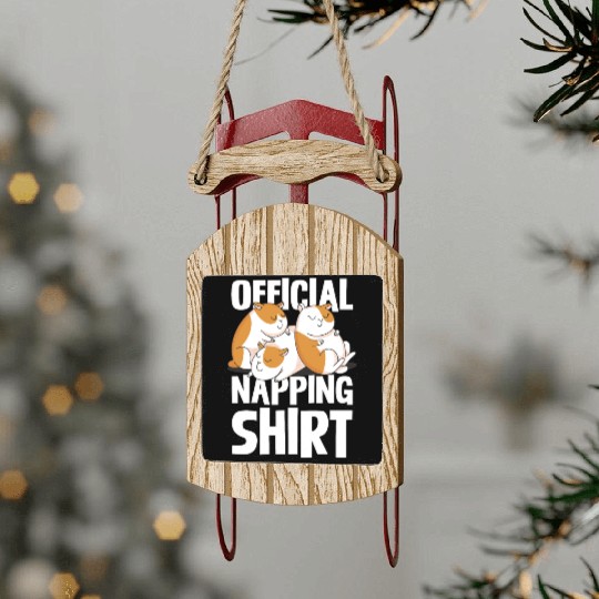 Official Napping Sled Ornaments Guinea Pig Lovers Cozy Nap
