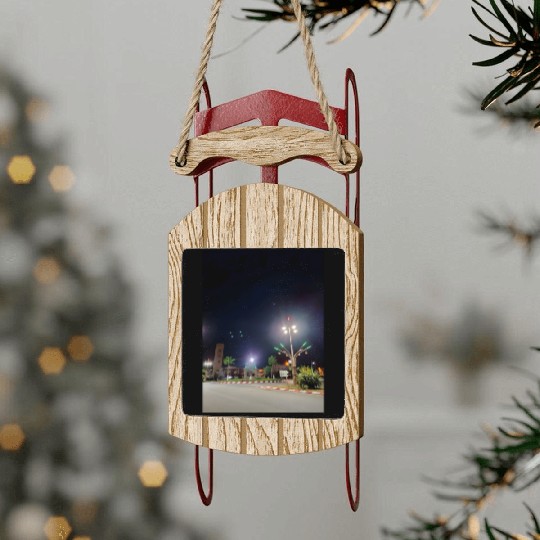 small town beauty Sled Ornaments