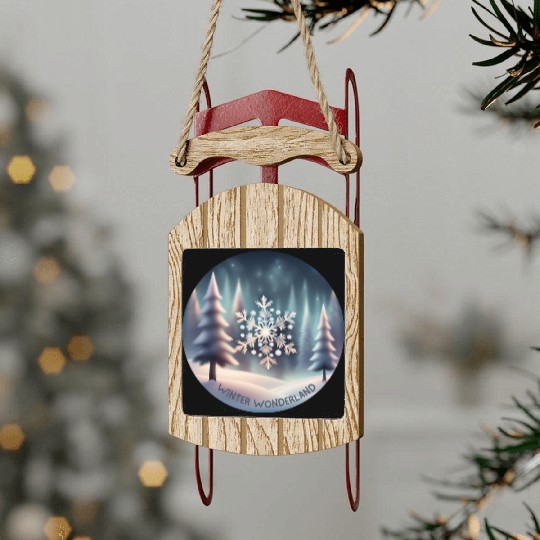 Winter Wonderland Sled Ornaments