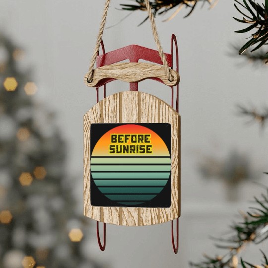 Before Sunrise Scenic Art Design Sled Ornaments