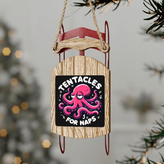 The Ink-Credible Adventures of Ollie the Octopus Sled Ornaments