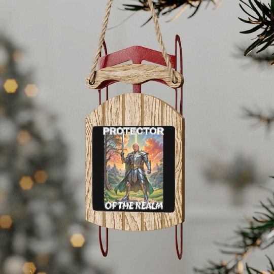 Protector of the Realm - President Trump Sled Ornaments