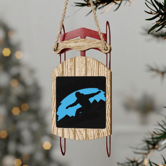 Snowboard Snowboarder Snowboarding Winter Sports Sled Ornaments