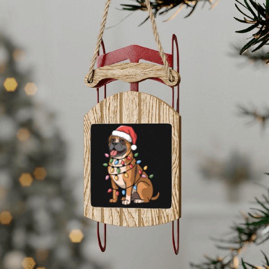 Cane Corso Christmas Lights Xmas Dogs Gifts Sled Ornaments