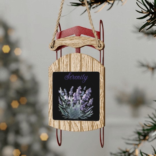 Lavender Serenity: A Symbol of Peace Sled Ornaments