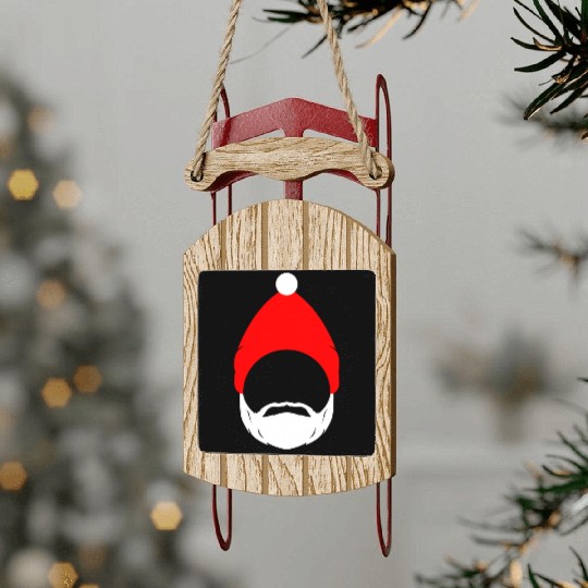 santa claus icon Sled Ornaments