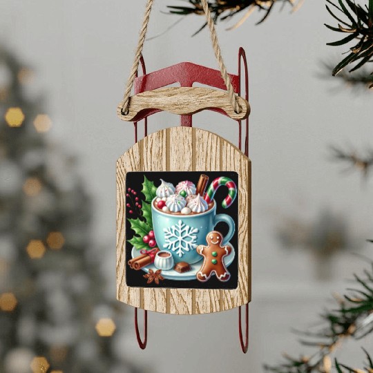 Christmas ice cream, Coquette Chistmas Sled Ornaments