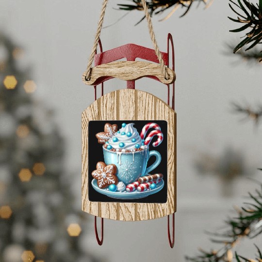 Christmas ice cream, Coquette Chistmas Sled Ornaments