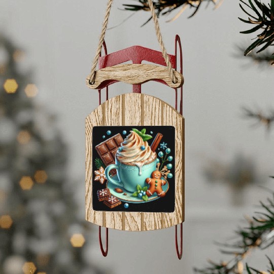 Christmas ice cream, Coquette Chistmas Sled Ornaments