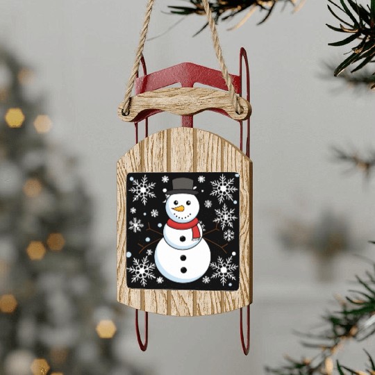 jellyfish crismas Sled Ornaments