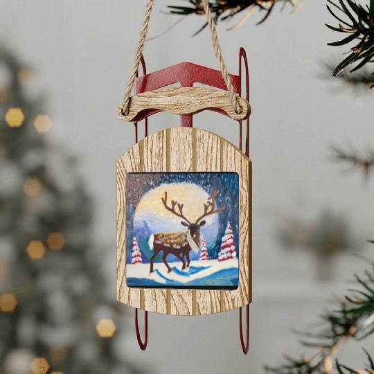 Christmas raider Sled Ornaments