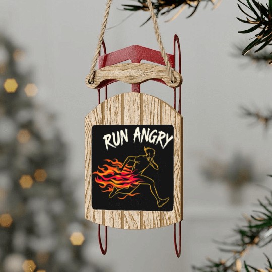 Run Angry: Fueled by Fire Sled Ornaments