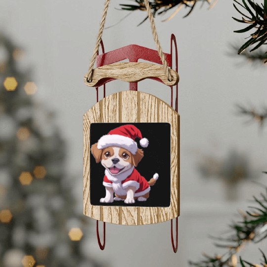 Santa Paws: The Cutest Christmas Puppy Sled Ornaments