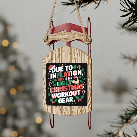 Inflation-Proof Christmas Workout Sled Ornaments