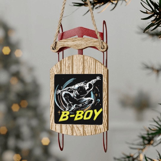 B-Boy Breakdance Breakdancer Urban Hip Hop Sled Ornaments