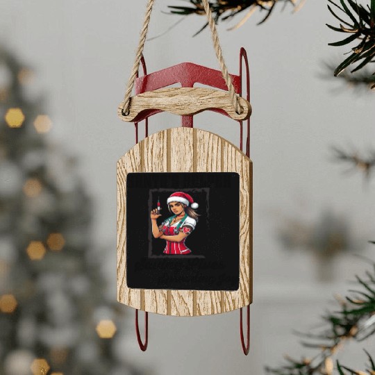 Christmas Santa's nurse Sled Ornaments
