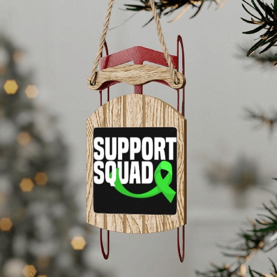Non-Hodgkin Lymphoma Awareness Support Squad Sled Ornaments