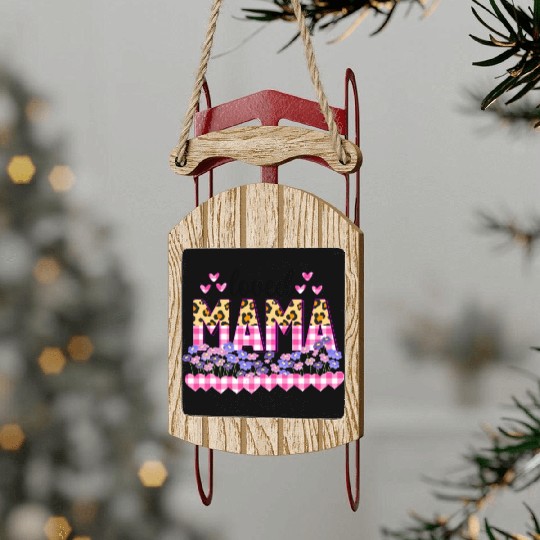 Valentines Day, Valentine Retro Sled Ornaments