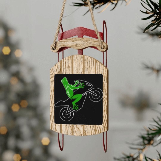 frog moto Sled Ornaments