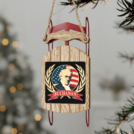 President James Buchanan Sled Ornaments