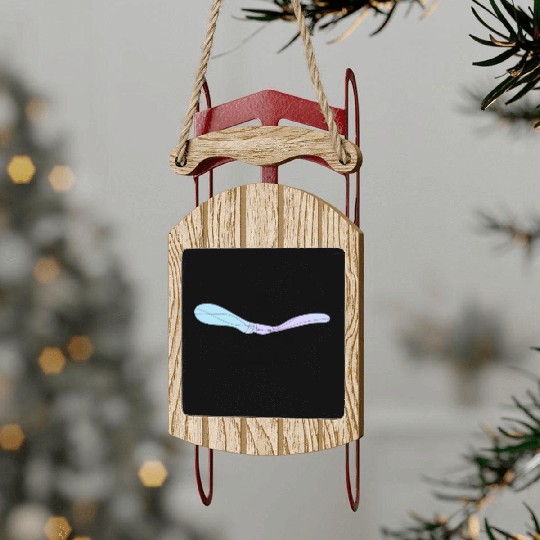 Peaceful Meditation Take a Deep Breath Sled Ornaments