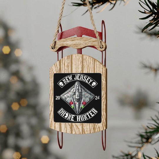 New Jersey Drone Hunter | NJ Drones Aliens UAPs Sled Ornaments