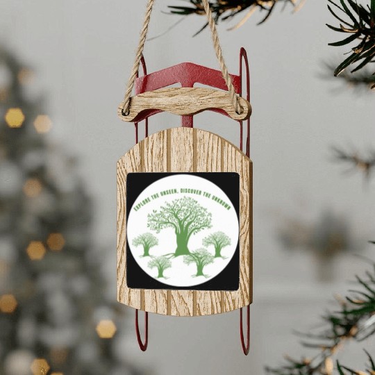 Green Tree Environmentalism Advocacy Sled Ornaments