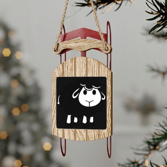 Black Sheep Small Cute Cute Lamb Cool Comic Sweet Sled Ornaments