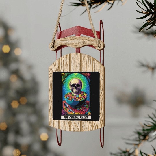 The Cereal Killer Sled Ornaments