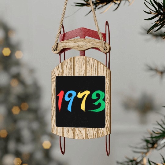 1973, 50th birthday Sled Ornaments
