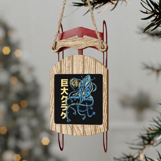 Jellyfish Japanese Monster Sled Ornaments