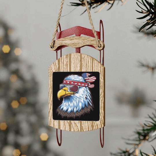 America Est 1776. USA Sled Ornaments
