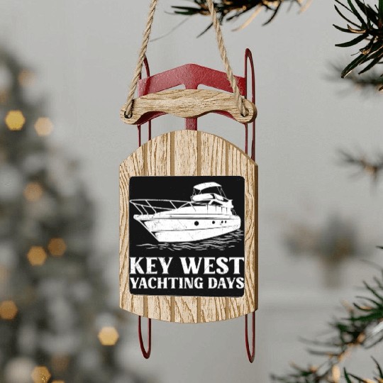 KEY-WEST YACHTING DAYS Florida Keys Sunshine-State Sled Ornaments