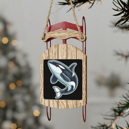 Orca Sled Ornaments