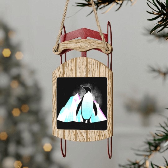 Penguin Ice Sled Ornaments