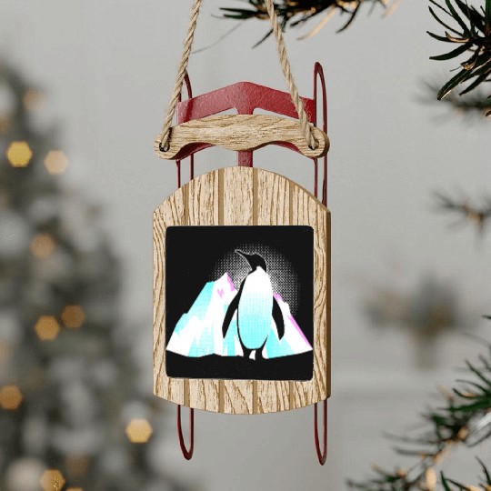 Penguin Ice Sled Ornaments