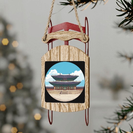 Old school Chinese kung fu Sled Ornaments