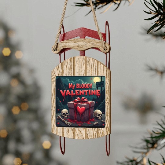 My bloody Valentine Sled Ornaments