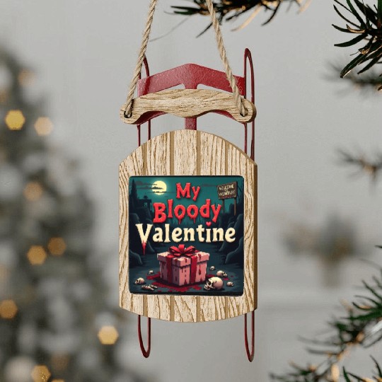My bloody Valentine Sled Ornaments