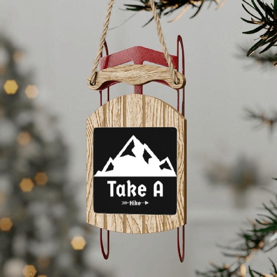 Take a Hike – Mountain Hike Adventure Sled Ornaments Sled Ornaments