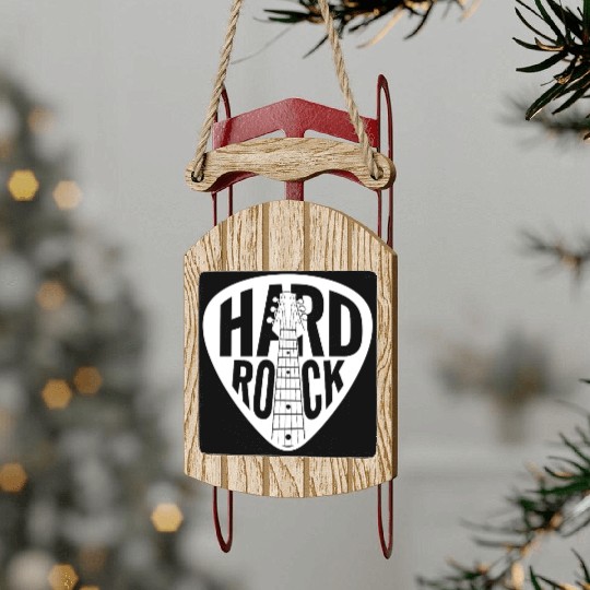 Hard Rock Guitar Pick Sled Ornaments