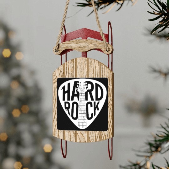Hard Rock Guitar Pick Sled Ornaments