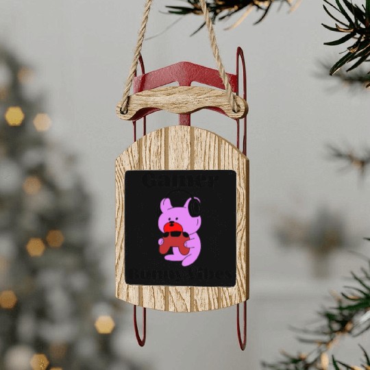 Purple Playtime Buddy Sled Ornaments