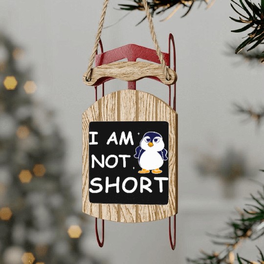 Embrace Your Size with Funny Penguin Designs Sled Ornaments