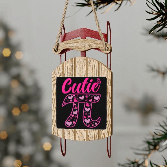 Pi Day 2025 Cutie Pie Cutie Pi 3.14 Sled Ornaments