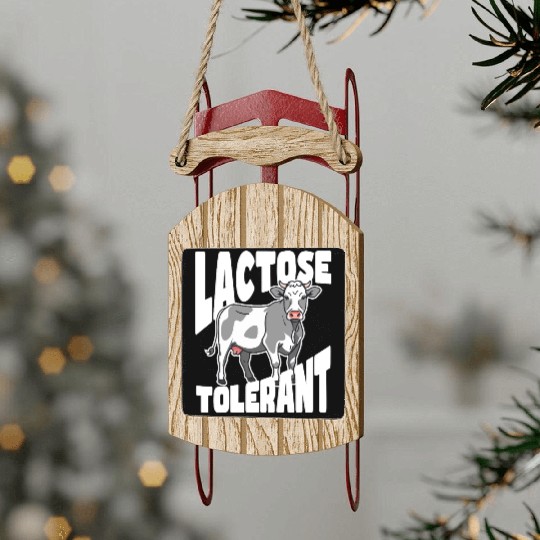 Lactose Tolerant – Built Different Sled Ornaments