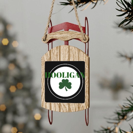 Hooligan with Clover Sled Ornaments