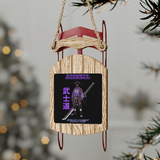 Gangsta Samurai - Afro Street Fighter Anime Manga Sled Ornaments
